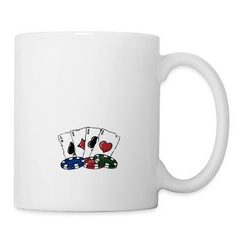 Le poker me tourne vers le jeu de joueur de poker - Mug blanc - blanc - Droite