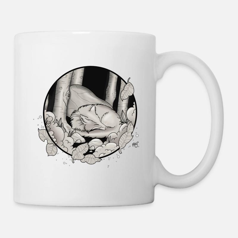Sleepy Fox - Mug - white