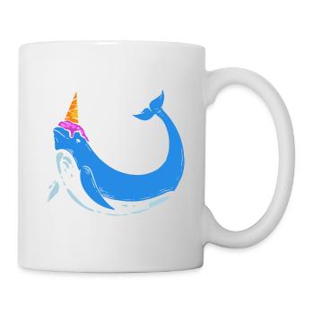 Eiscreme Narwhal Naschkatze Gift - Tasse - Weiß - Rechts
