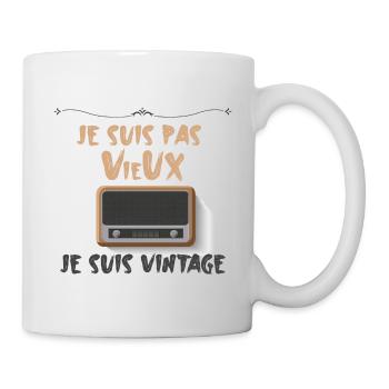 j'suis pas vieux vintage - Mug blanc - blanc - Droite