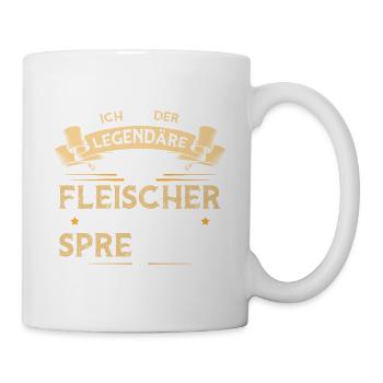 Legendäre Fleischer - Tasse - Weiß - Rechts