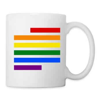 LGBT Rainbow Gay Pride Homo Lesbian Gay - Mug - white - Right