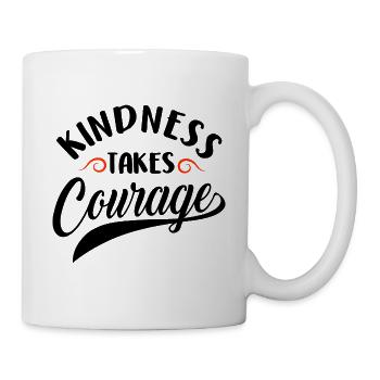 La gentillesse prend du courage contre l’intimidation - Mug blanc - blanc - Droite
