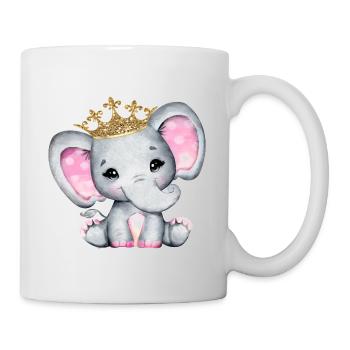 Elephant Family Mama Baby T-Shirt - Mug - white - Right