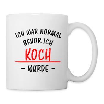 Koch Lustiger Spruch Beruf Gastronomie Geschenk - Tasse - Weiß - Rechts