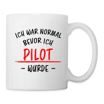 Pilot Lustiger Spruch Flugplatz Flugsport Geschenk - Tasse - Weiß - Rechts
