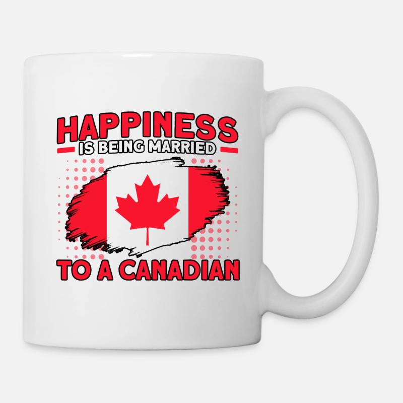 Canadian Flag Canadian Roots Gift - Mug - white
