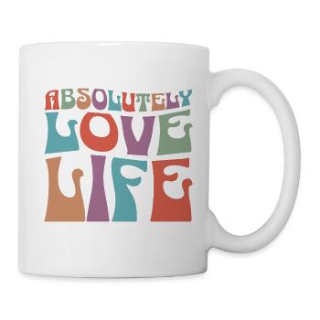 J'Aime Absolument Ma Vie Citation Positive - Mug blanc - blanc - Droite