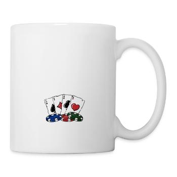 Facilement distrait par Poker & Boobs Funny Poker - Mug blanc - blanc - Droite