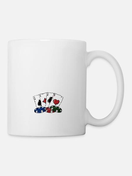 Easily Distracted by Poker & Boobs Funny Poker - Mug - white