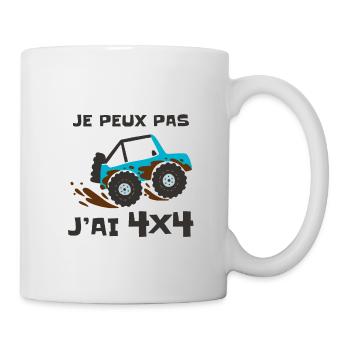 Je peux pas, j'ai 4x4 - Mug blanc - blanc - Droite