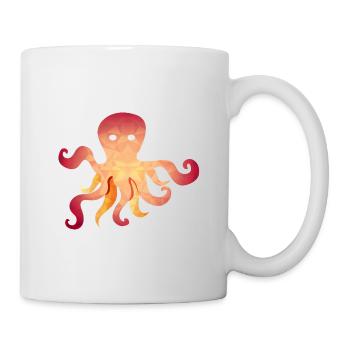 Oktopus Tintenfisch Polygon - Tasse - Weiß - Rechts