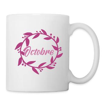 Cancer Du Sein Octobre Rose. - Mug blanc - blanc - Droite