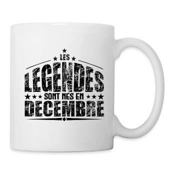 Décembre | les Légendes sont nés en Décembre Anniv - Mug blanc - blanc - Droite