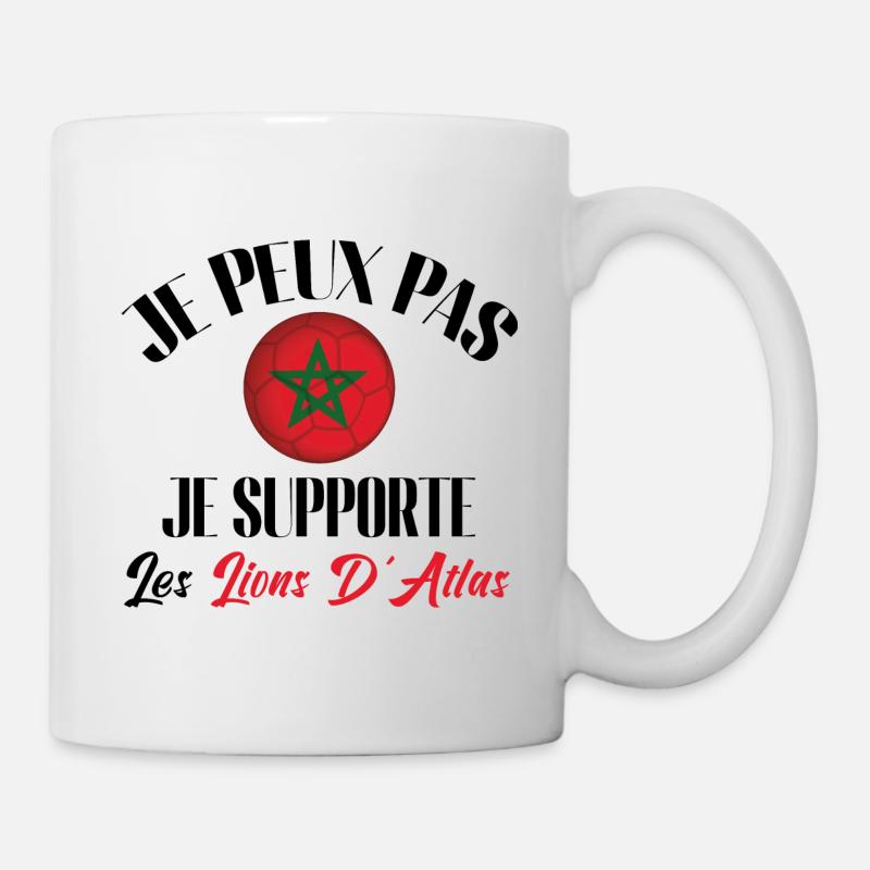 je peux pas , je supporte les lions. Maroc - Mug blanc - blanc