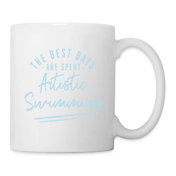 Les meilleurs jours sont passés à nager artistiquement Dictons - Mug blanc - blanc - Droite