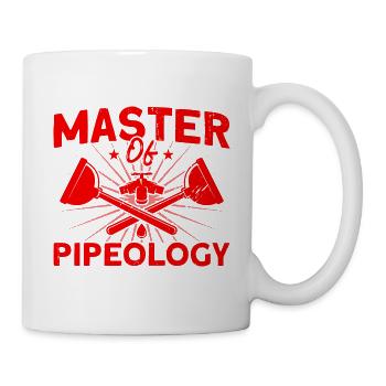 Instandhaltung von Sanitäranlagen Klempner Sanitär - Tasse - Weiß - Rechts