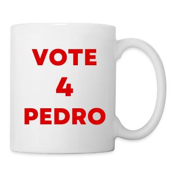 vote Pedro Napoleon funny election text - Mug - white - Right