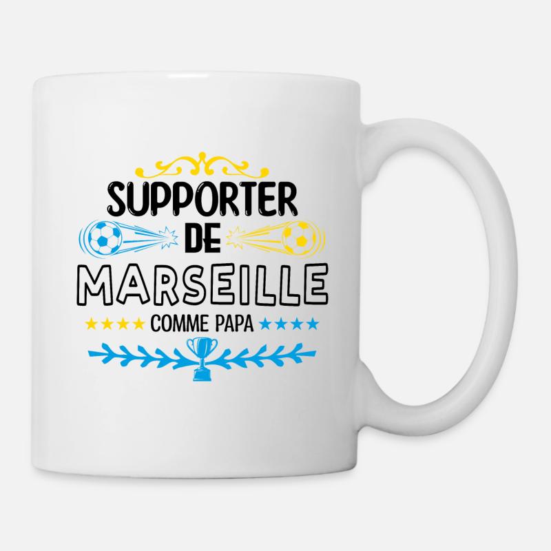 supporteur de Marseille. OM - Mug blanc - blanc