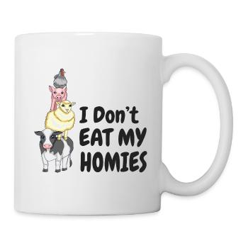 I Don't Eat My Homies Tierschutz Veganer - Tasse - Weiß - Rechts