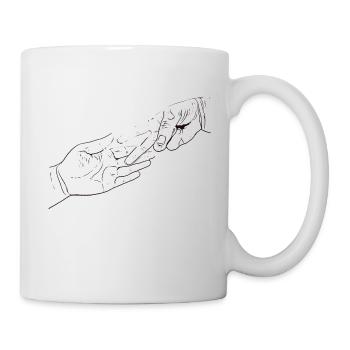 Stone scissors bag - Mug - white - Right