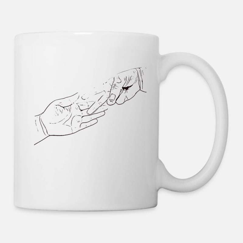 Stone scissors bag - Mug - white