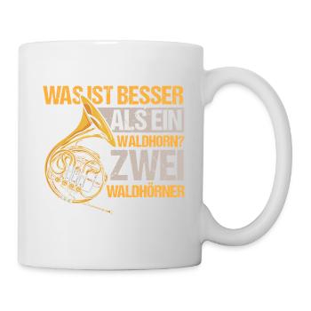 Waldhorn Musik Musikverein - Tasse - Weiß - Rechts