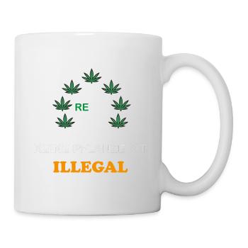 Cannabis Statement. Legalisierung. Kiffen. Gras - Tasse - Weiß - Rechts