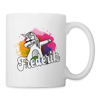FREDERIK - Beau nom de garçon avec licorne cool - Mug blanc - blanc - Droite