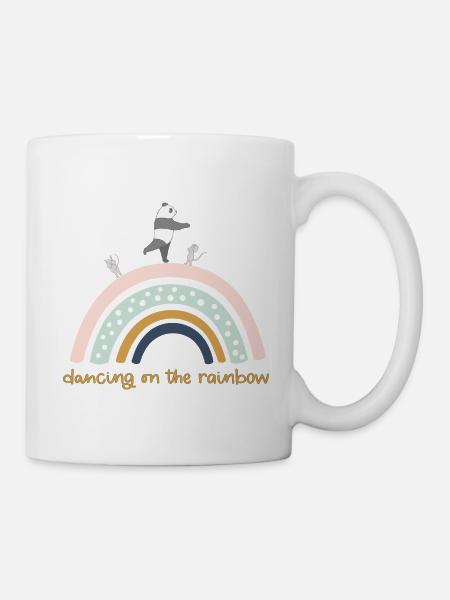 dancing on the rainbow - Tasse - Weiß