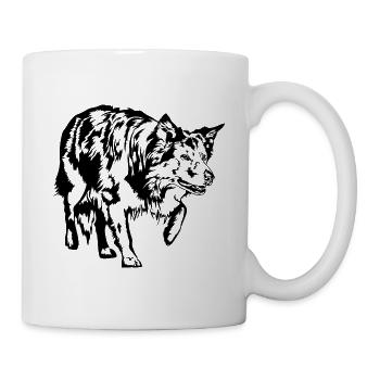 BORDER COLLIE Portrait Chiens de troupeau Chiens Wilsigns - Mug blanc - blanc - Droite