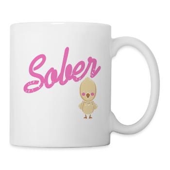 Sober Chick Retro Sobriety Funny Designs - Mug blanc - blanc - Droite