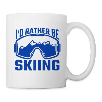 Je préfère skier skieurs ski - Mug blanc - blanc - Droite