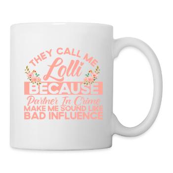 They call me lollipop grandma gift - Mug - white - Right