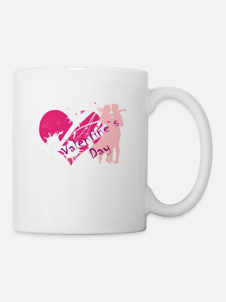 Liebespaar Herz - Tasse - Weiß