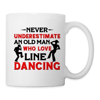 Line Dance Western Tänzer Line Dance Western - Tasse - Weiß - Rechts
