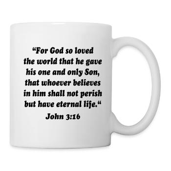 Jesus Quote Jesus Zitat Jeus Spruch Psalm Gott - Tasse - Weiß - Rechts