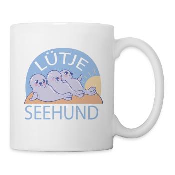 Lütje Seehund kleiner Seehund - Tasse - Weiß - Rechts