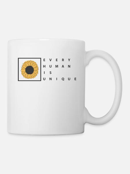 EVERY HUMAN IS UNIQUE design von Philipp Wolf - Tasse - Weiß