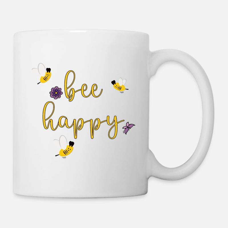 abeille heureuse - Mug blanc - blanc