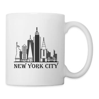 New York City Skyline USA America - Tasse - Weiß - Rechts