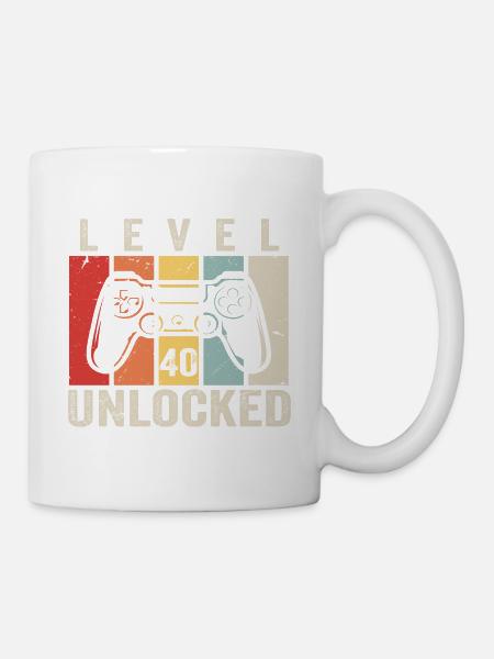 Niveau 40 Débloqué Cadeau d’anniversaire de 40 ans - Mug blanc - blanc