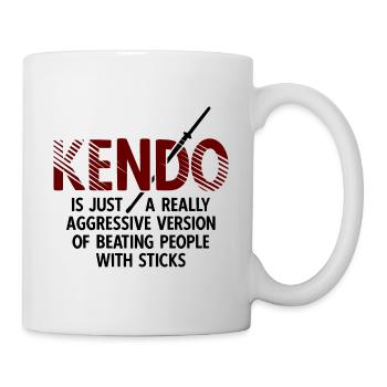 Japanischer Schwertkampf Kendo - Tasse - Weiß - Rechts
