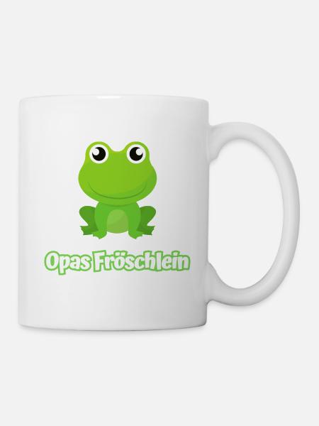 Opas Fröschlein kleiner Frosch Enkel - Tasse - Weiß
