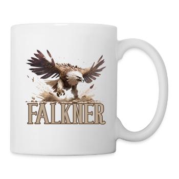 Falknerei Beizjagd Greifvogel Greif Falke - Tasse - Weiß - Rechts