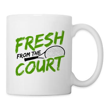Tennisplatz Spruch Für Tennis - Tasse - Weiß - Rechts