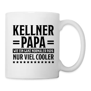 Kellner Lustige Spruch Service Restaurant Geschenk - Tasse - Weiß - Rechts