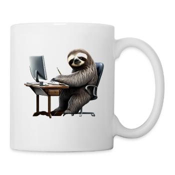 Paresseux de bureau - Mug blanc - blanc - Droite