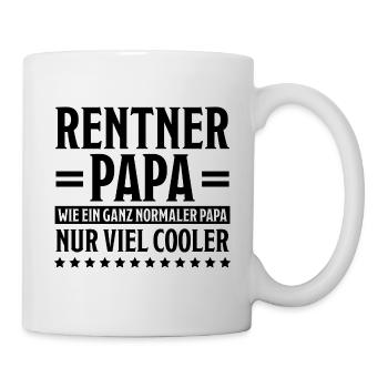 Rentner Lustiger Spruch Rente Ruhestand Geschenk - Tasse - Weiß - Rechts