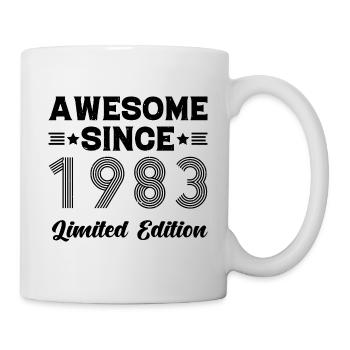 Awesome Since 1983 Limited Edition Birthday 40 - Tasse - Weiß - Rechts